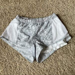 Lululemon Short Shorts Grey and White